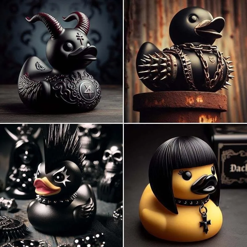 Art Craft Duck - Car Statue Death Rock Duck Ornament