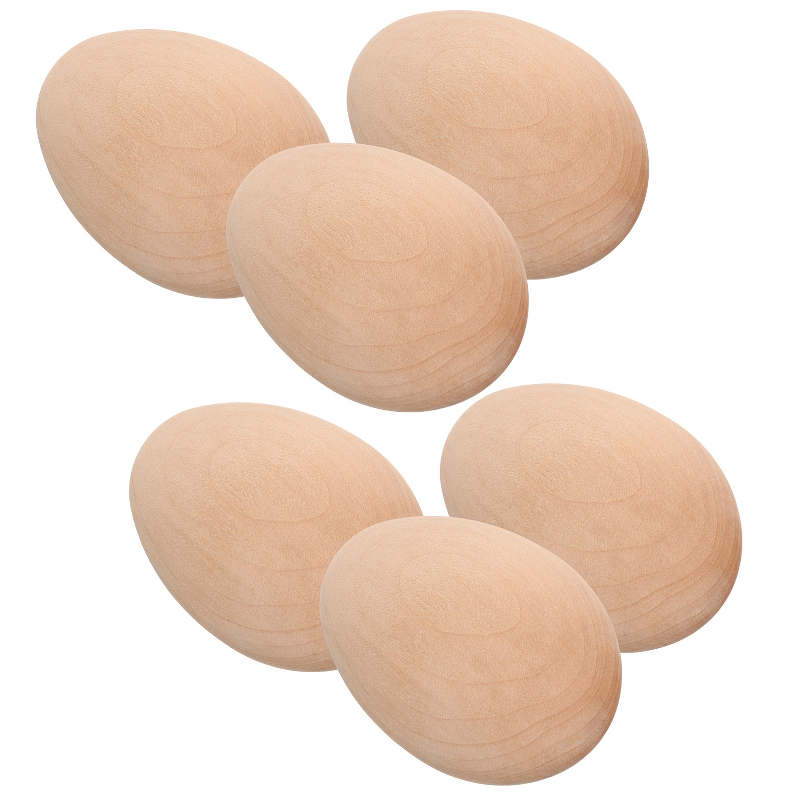 Art Craft Easter - 6Pcs Unfinished Wooden Eggs Craft Supplies