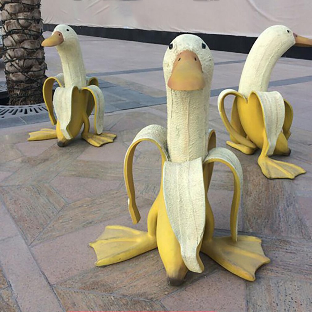 Art Craft Duck - Banana Duck Creative Garden Decor Sculptures