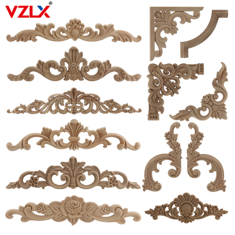 Art Craft Mirror - Mirror Frame Antique Woodcarving Natural Floral