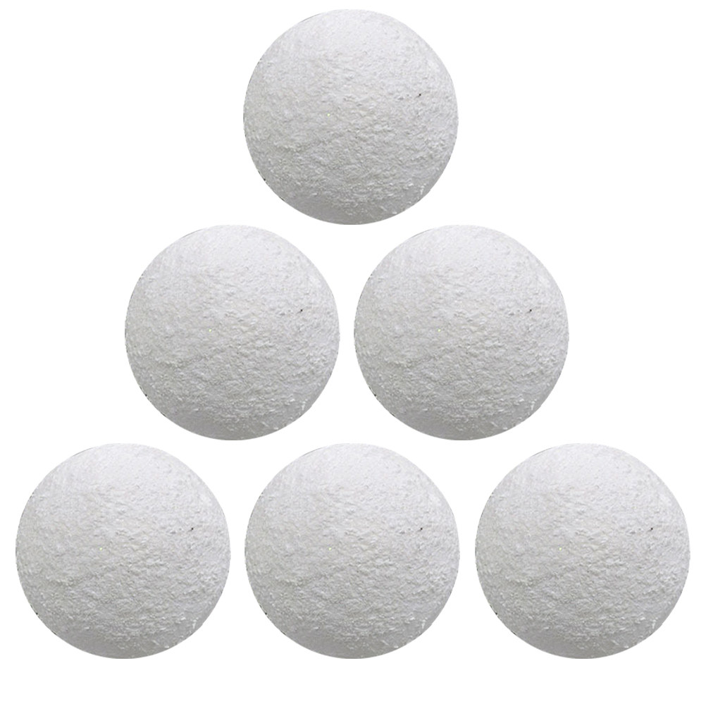 Art And Craft For Xmas - 6Pcs White Xmas Ball Solid Dense