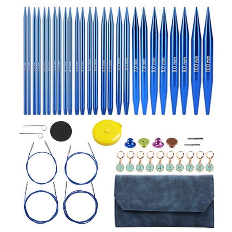 Knitting Needle Circular - A04G-Aluminum Interchangeable Sewing Crochet Needles Circular