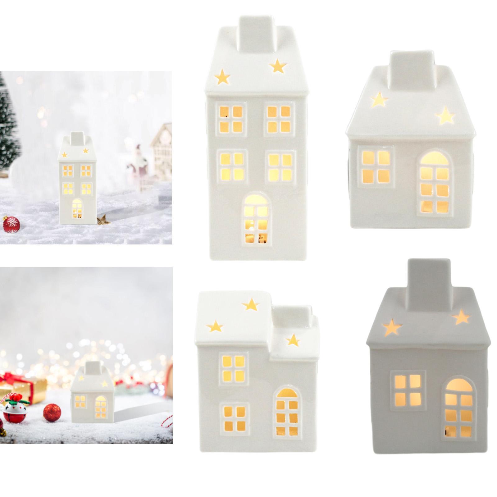 Art And Craft For Xmas - Ceramic Xmas House Bedroom Tabletop Indoor