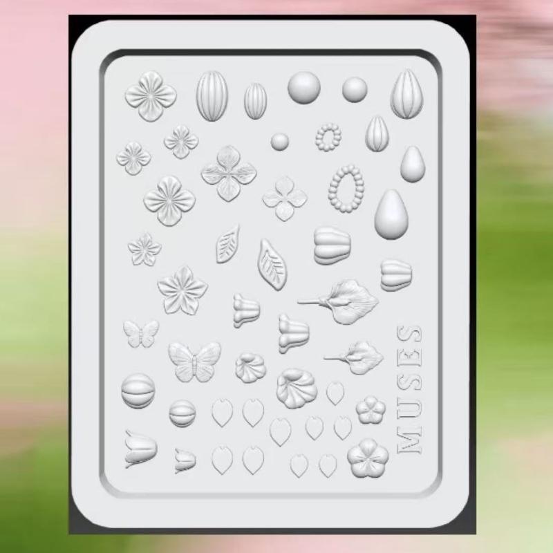 Art Craft Using Leaves - 3D Nail Art Silicone Mold 1Pcs