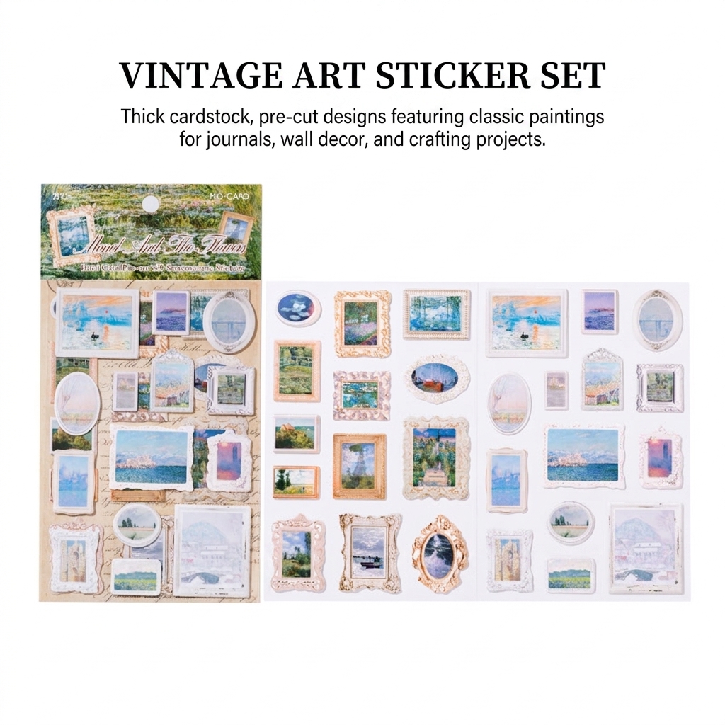 Art Craft For 3 Year Old - Art Lovers Sticker Set Famous Painting