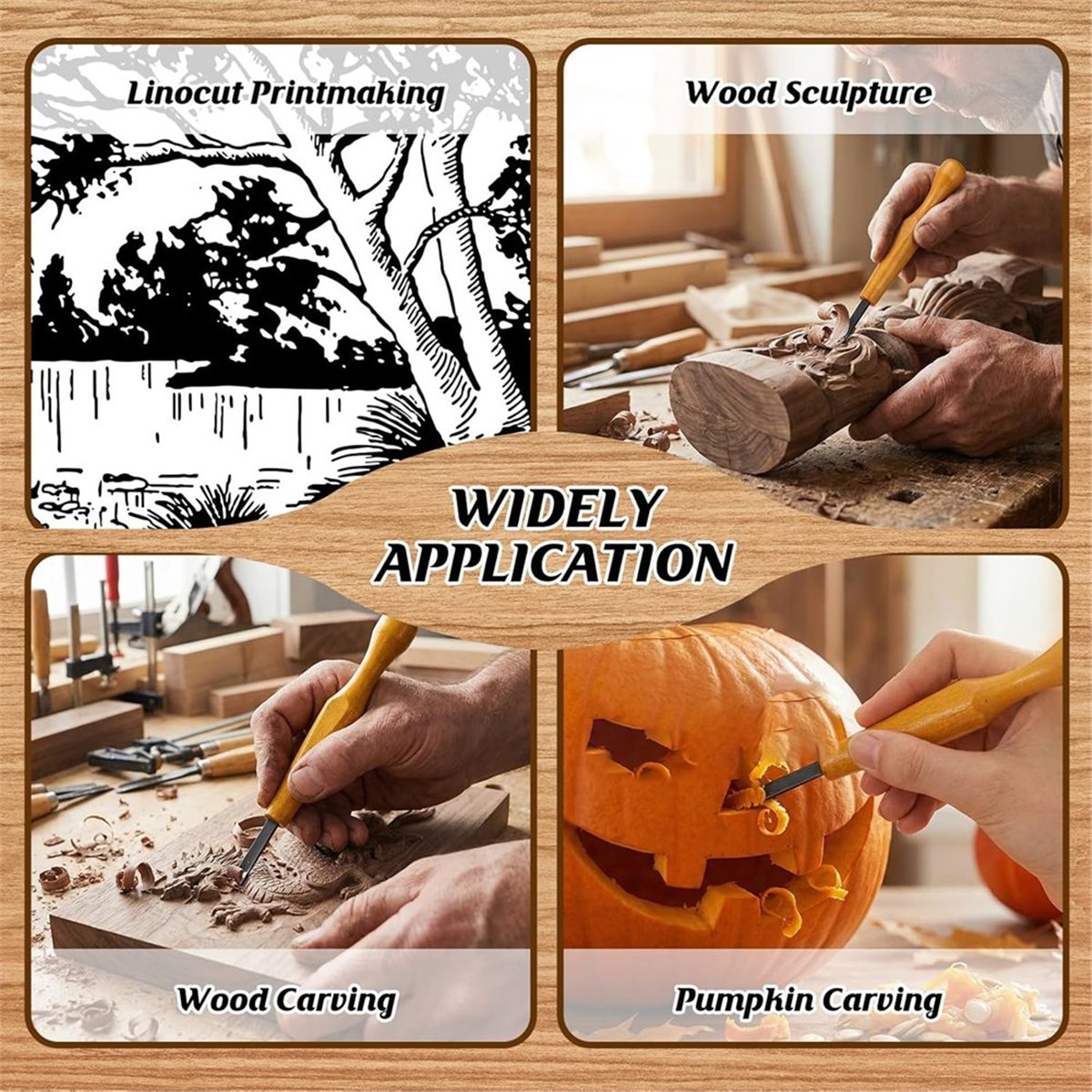 Linocut Carving Tool - 5 Pcs Carving Tools Set for