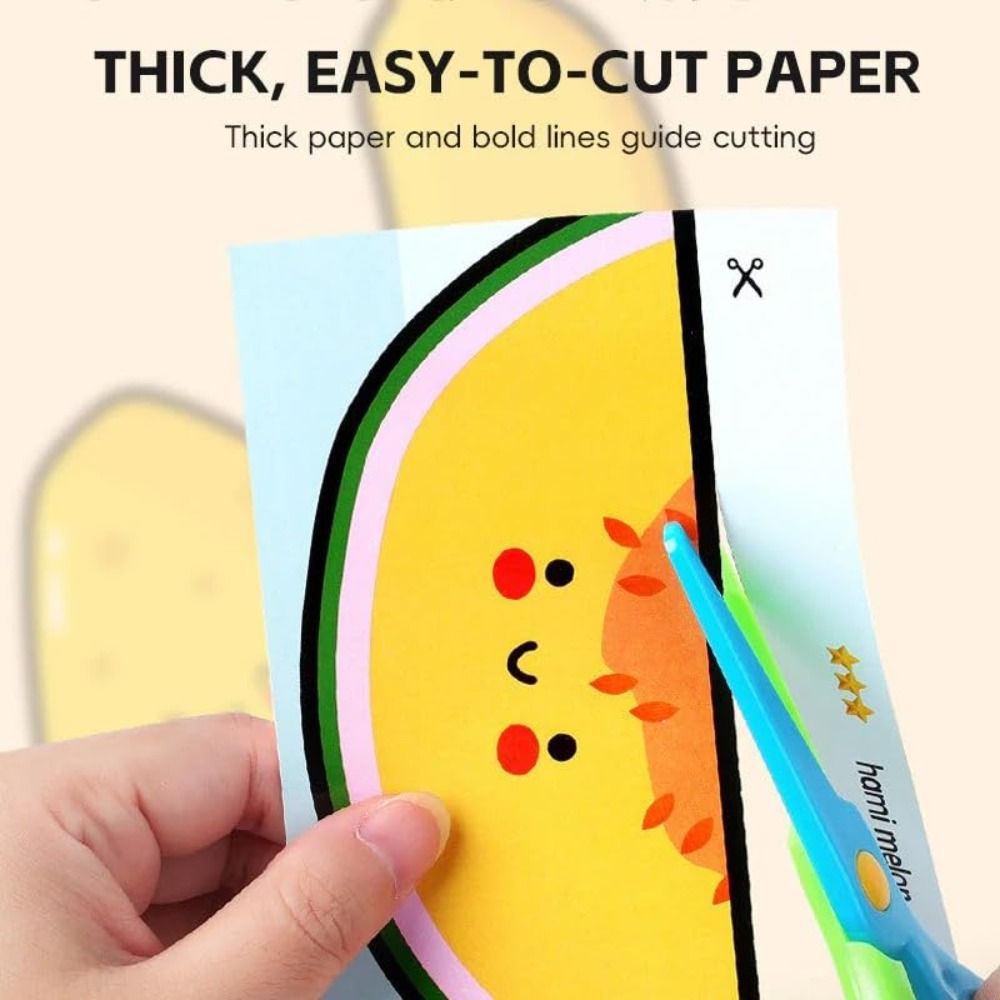 Art Craft Using Paper - Safety Children Paper Cuttings Kits with