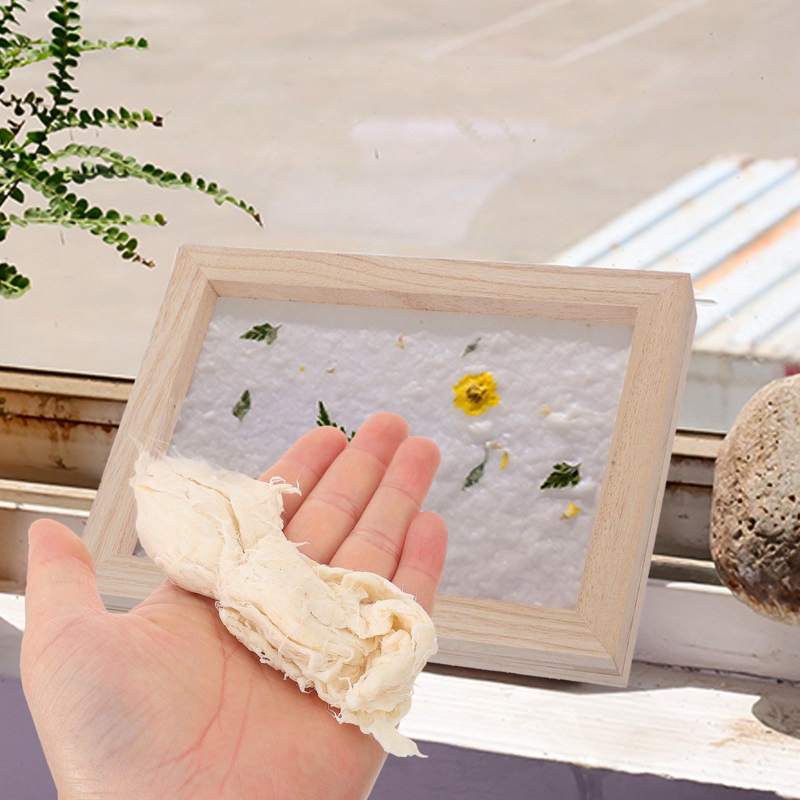 Art Craft Using Paper - DIY Paper Making Kit Using Natural