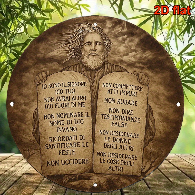Art & Craft Be - CIFBUY Rustic Italian Moses 10 Commandments