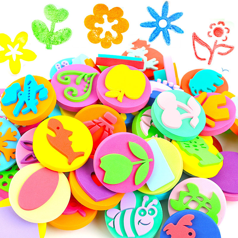 Art Craft For 3 Year Old - 6Pcs/bag Foam Stamps for Painting Cute