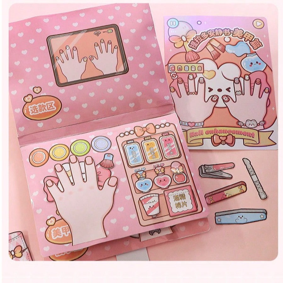 Art Craft 3 Year Old - Pink Children DIY Nail Salon Quiet