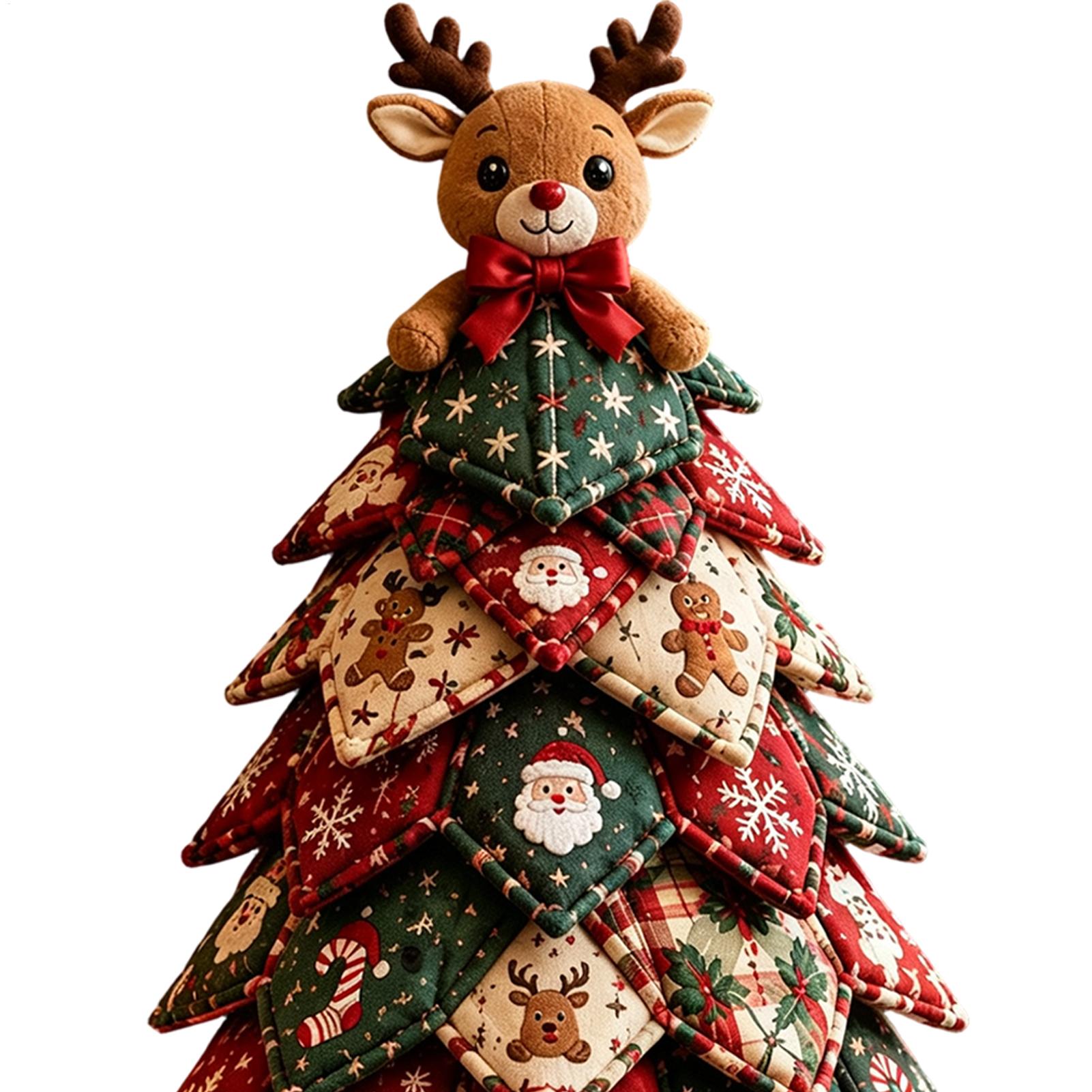 Art Craft Christmas Tree - Christmas Quilted Fabric Tree Kit 3D