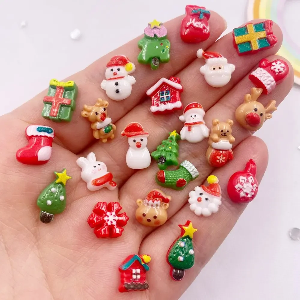 Art Craft Christmas Tree - 50pcs Resin Mini Colorful Christmas Snowman