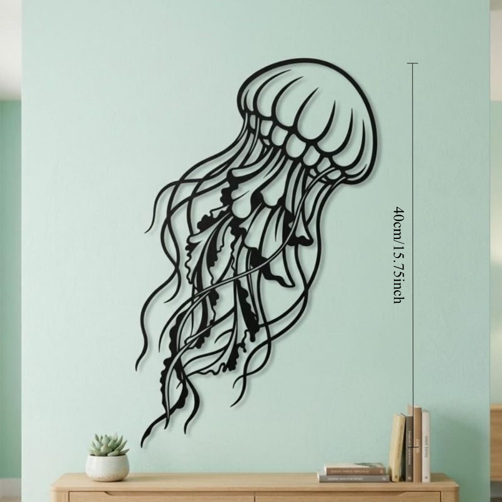 Art Craft Jellyfish - CIFBUY Metal Wall Art Jellyfish Silhouette