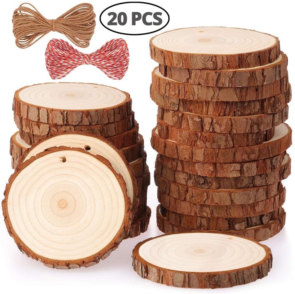 Art Craft Christmas Tree - Natural Wood Slices Craft Wood Kit