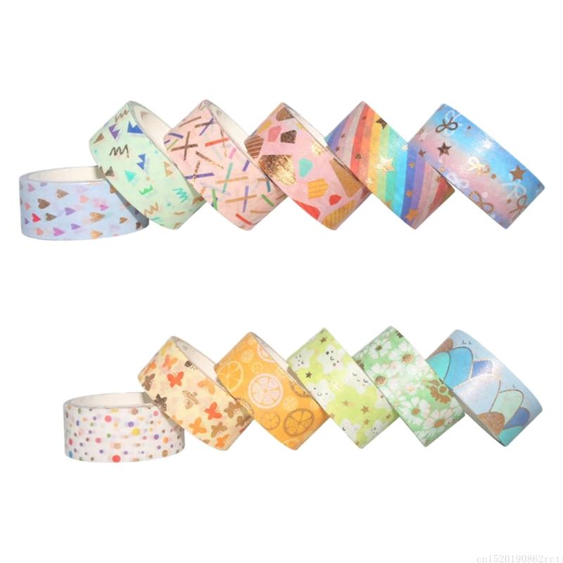 Art Craft Journal - D5BB 12Roll Decorative Paper Tape 15mmX3Meter