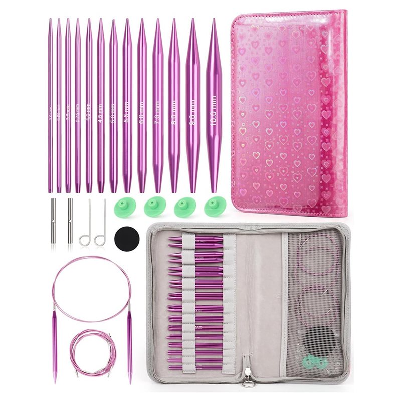 AT02-Leather Case Included 13  - Knitting Needle Circular recension och pris