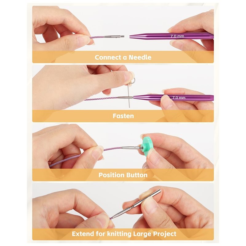 AT02-Leather Case Included 13  - Knitting Needle Circular recension och pris