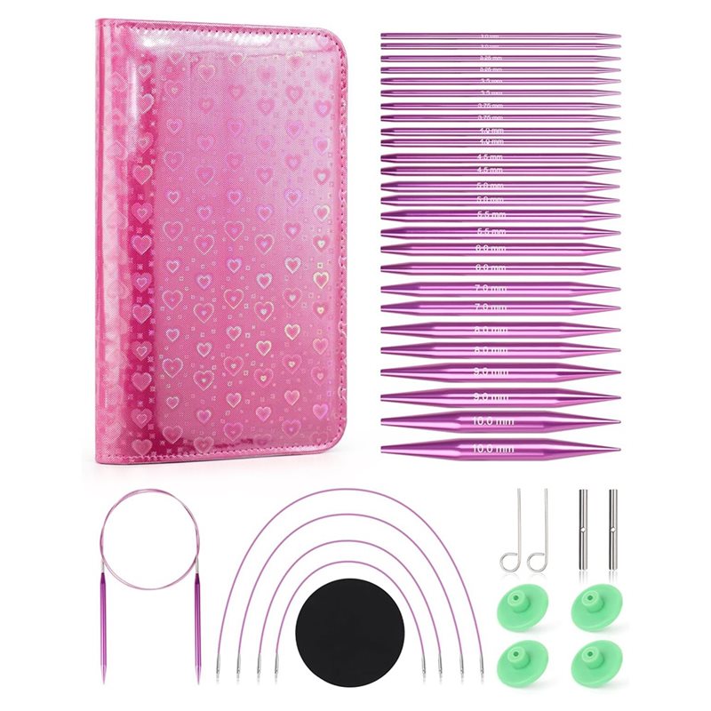 AT02-Leather Case Included 13  - Knitting Needle Circular recension och pris