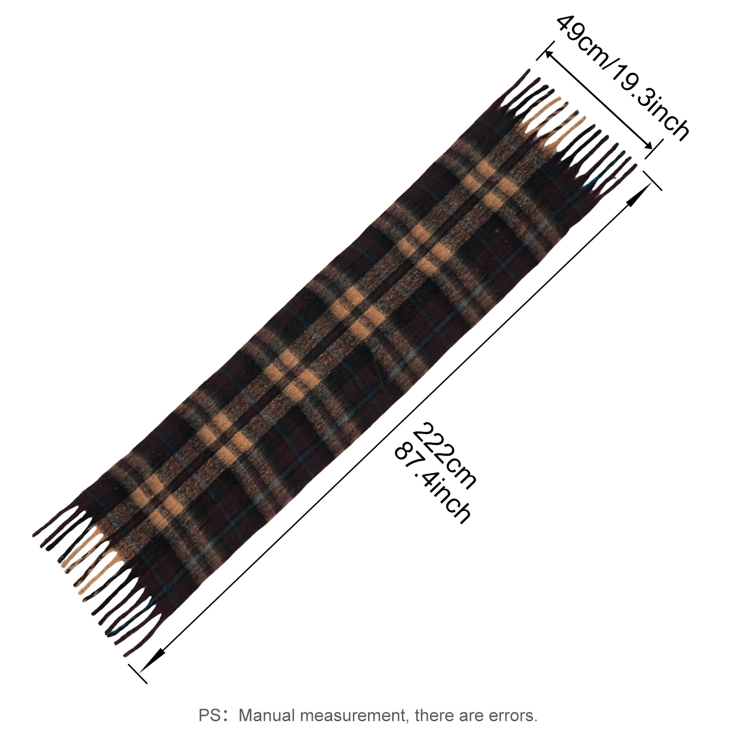 Thickened Warm Plaid Scarf Wom - Knitting Needle Circular recension och pris
