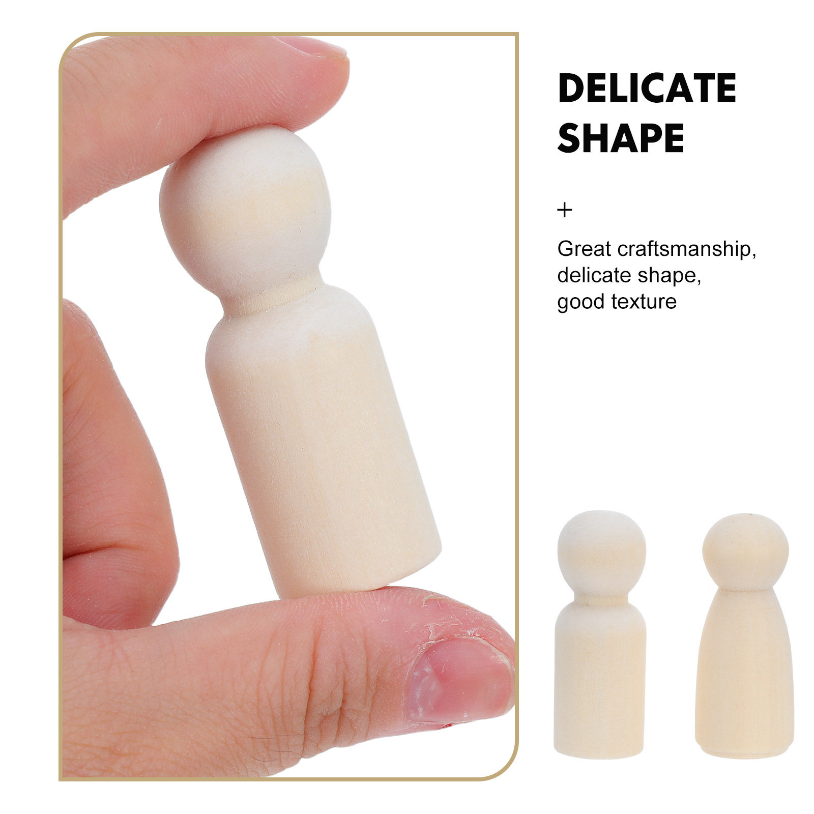 40Pcs Blank Wooden Peg People  - Art Craft Christmas recension och pris