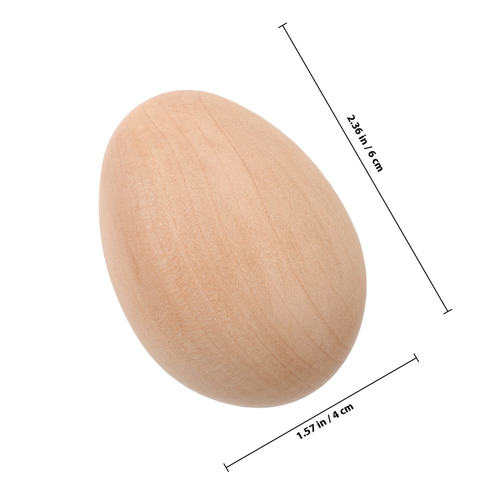 6Pcs Unfinished Wooden Eggs Cr - Art Craft Easter recension och pris