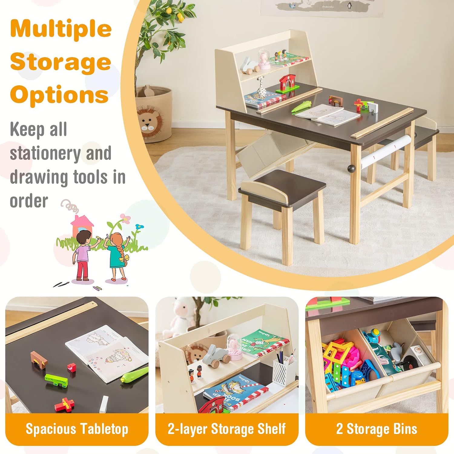 Kids Art Table and Chair Set,  - Art Craft For 3 Year Old recension och pris