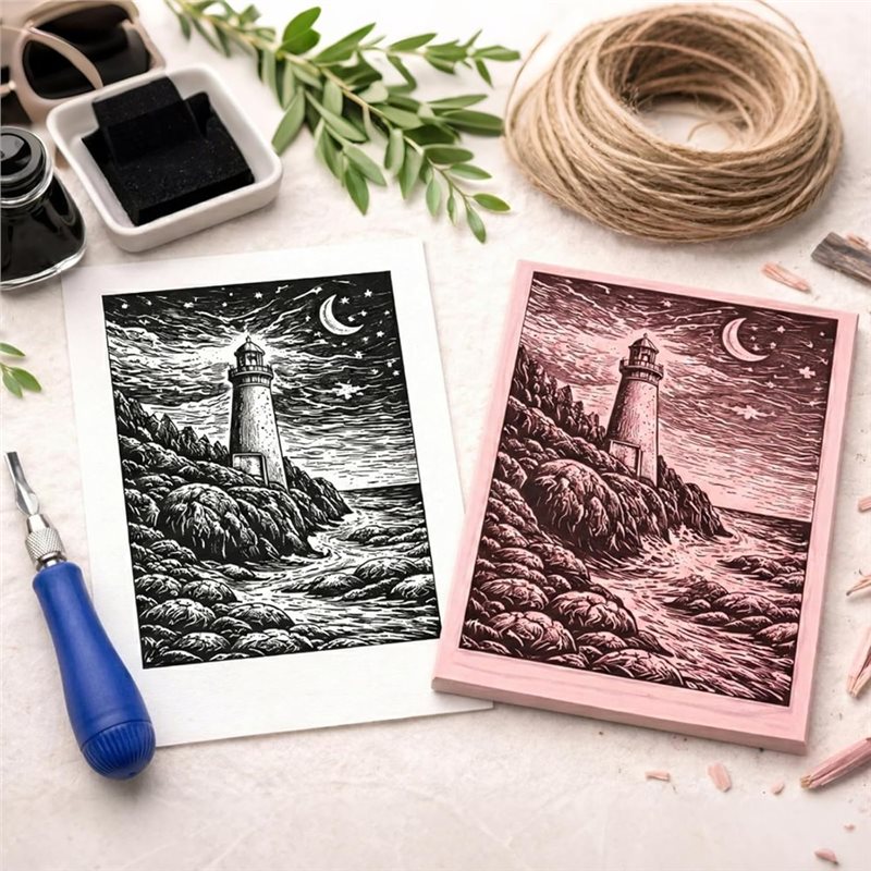 Fresh Linoleum For Printmaking - Linocut Carving Tool recension och pris