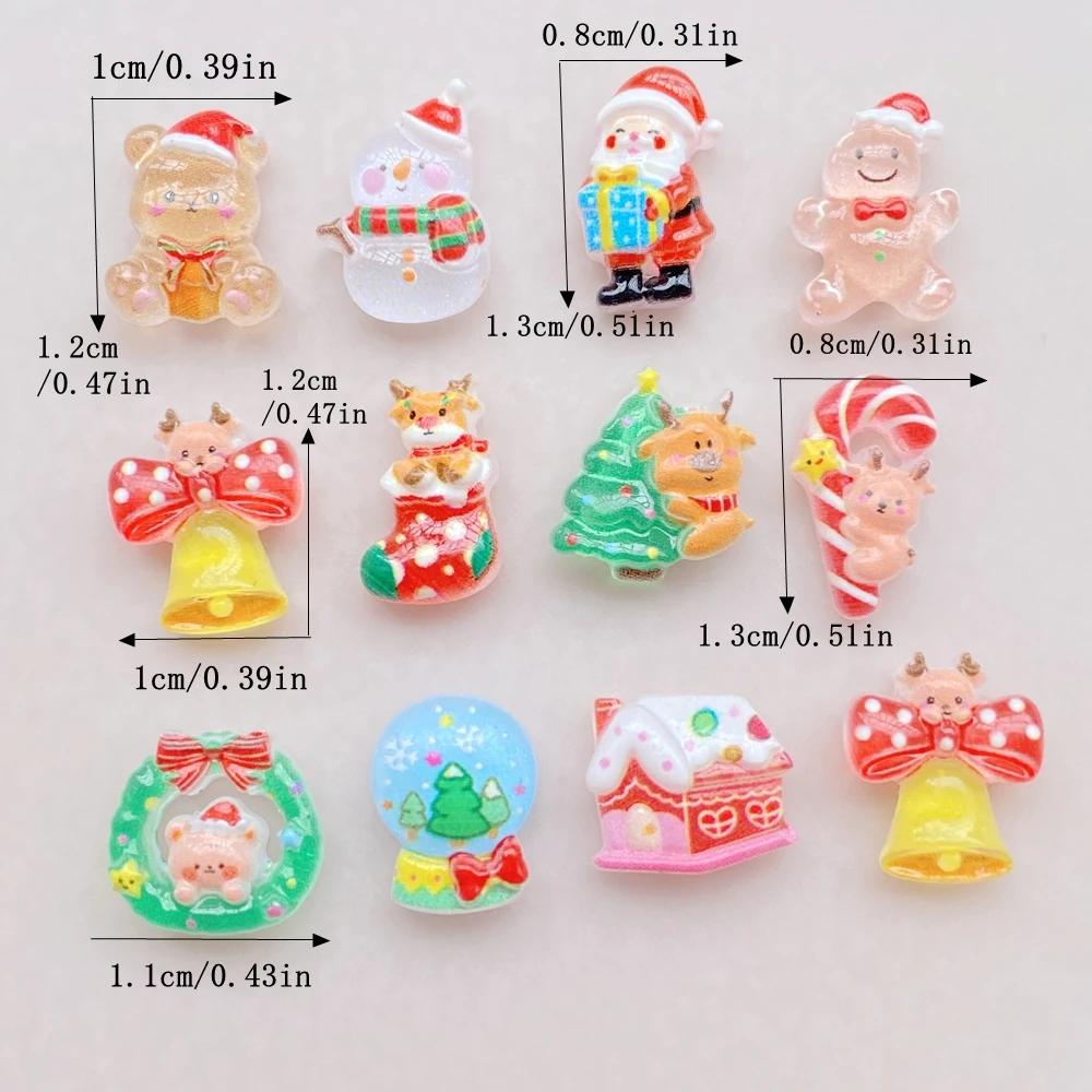 50pcs Resin Mini Cartoon Chris - Art Craft Christmas Tree recension och pris