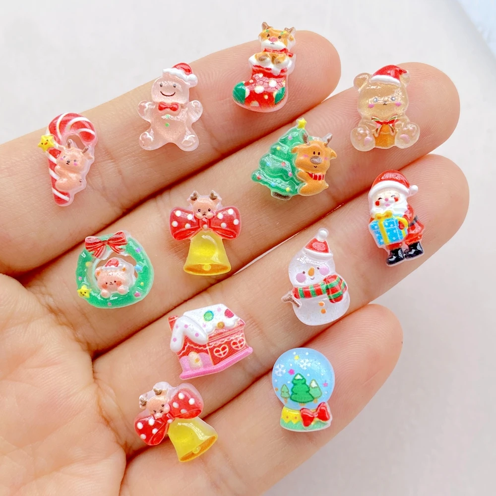 50pcs Resin Mini Cartoon Chris - Art Craft Christmas Tree recension och pris