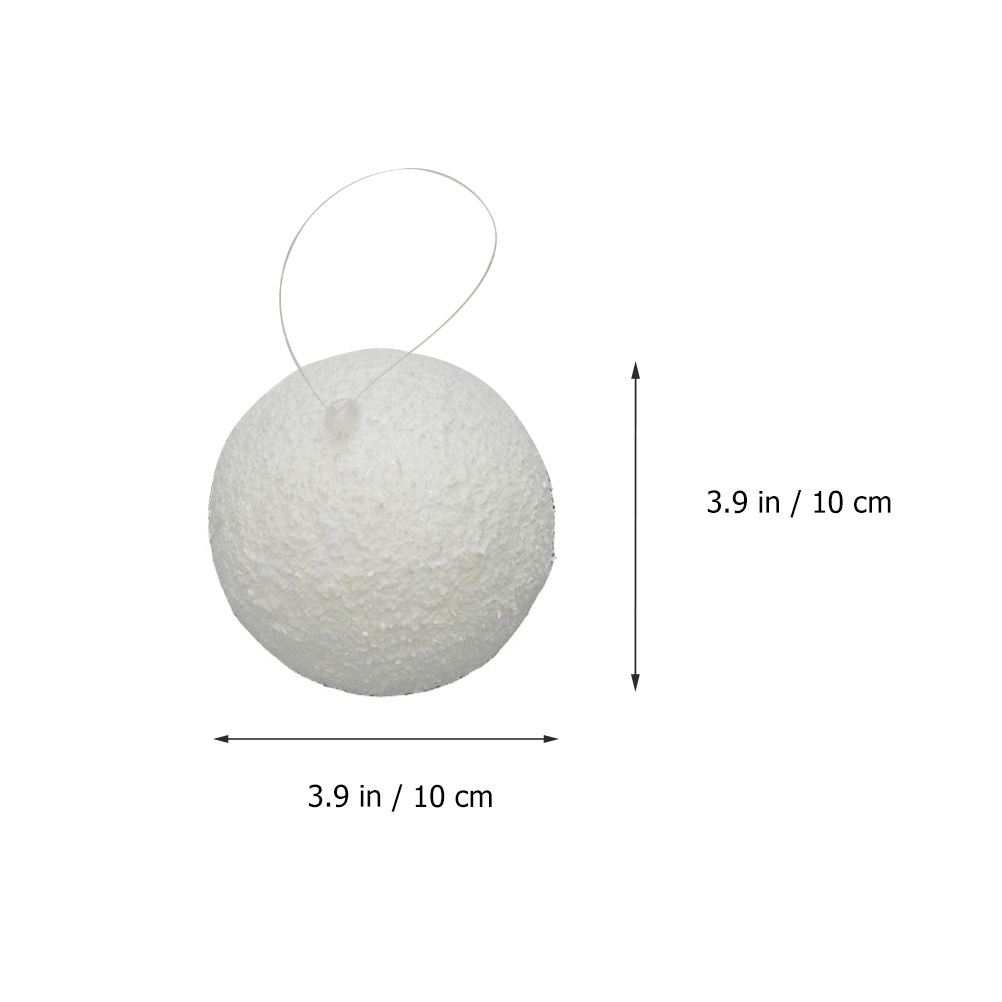 6Pcs White Xmas Ball Solid Den - Art And Craft For Xmas recension och pris