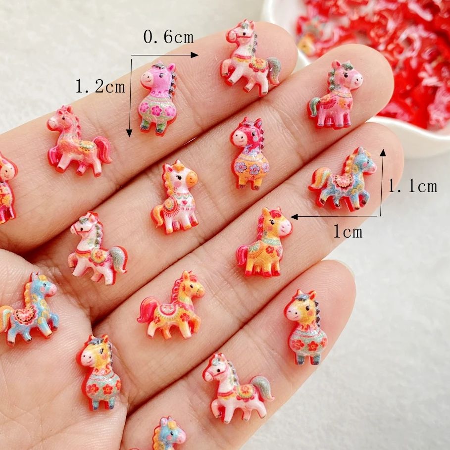 50pcs Resin Cute Mini Red Anim - Art Craft Easter recension och pris