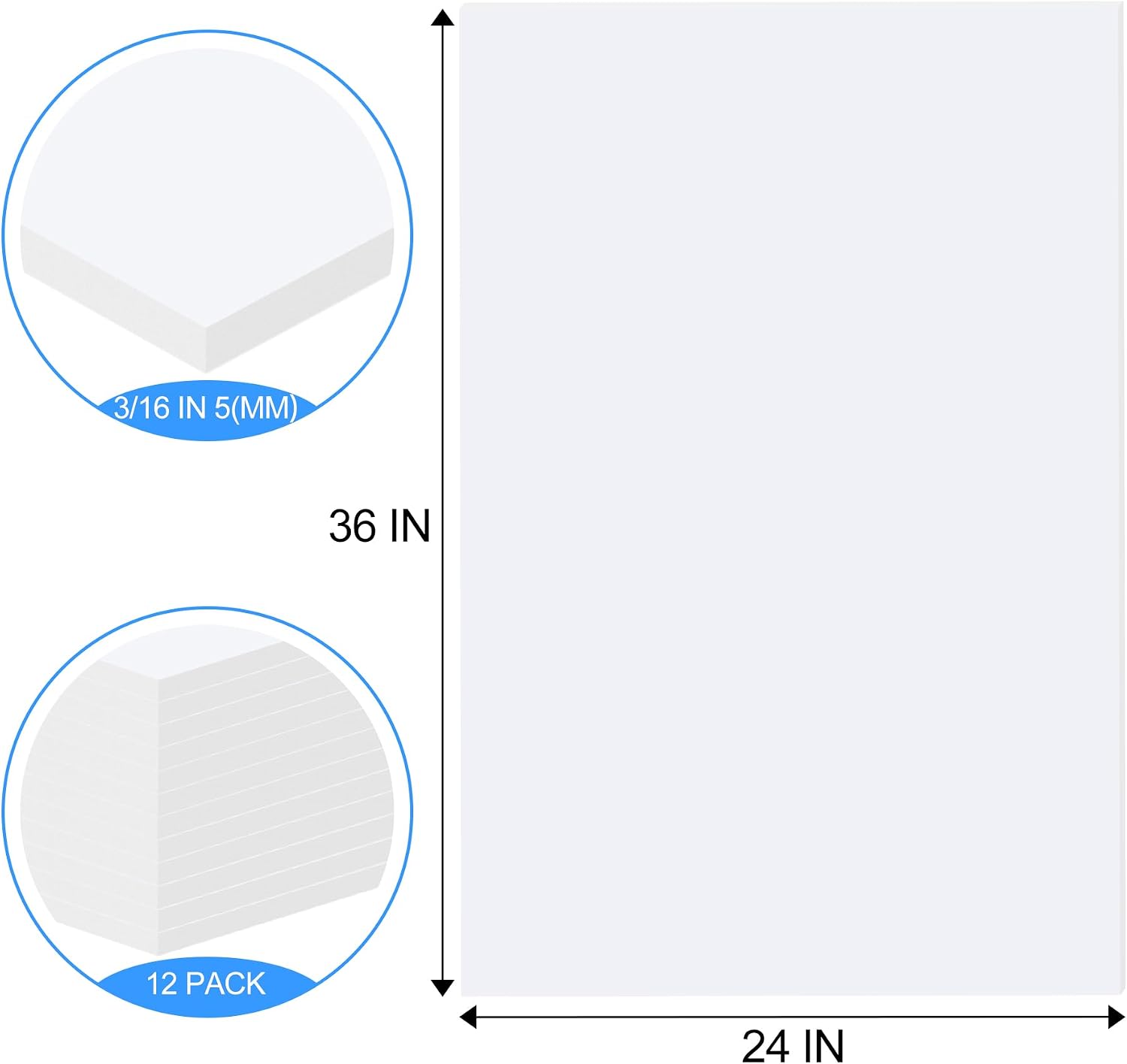 12 Pack White Foam Board, 24 x - School Of Art X Craft recension och pris
