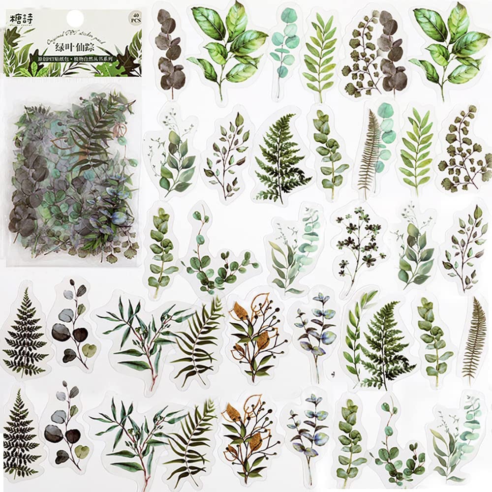 40 Pcs Scrapbook Stickers PET  - Art Craft Journal recension och pris