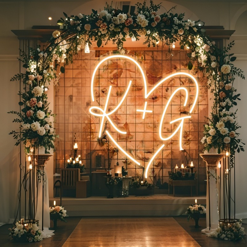 Custom Initials Heart LED Neon - Art Craft Christmas recension och pris