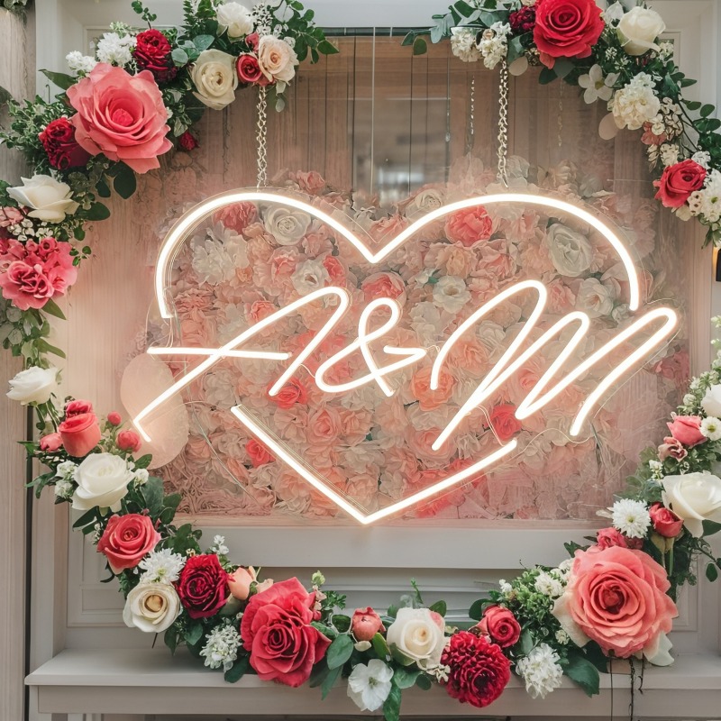 Custom Initials Heart LED Neon - Art Craft Christmas recension och pris