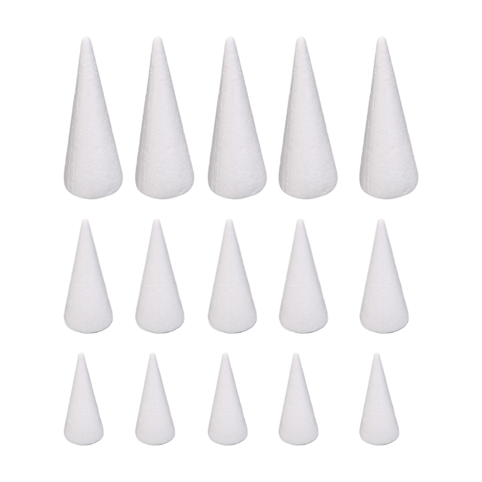 15Pcs Craft Foam Cones White P - Art Craft Christmas Tree recension och pris