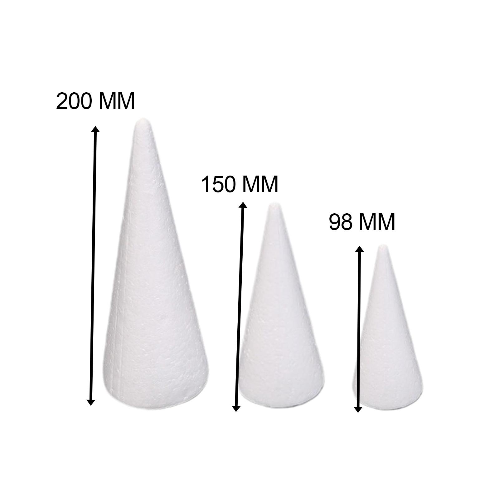 15Pcs Craft Foam Cones White P - Art Craft Christmas Tree recension och pris
