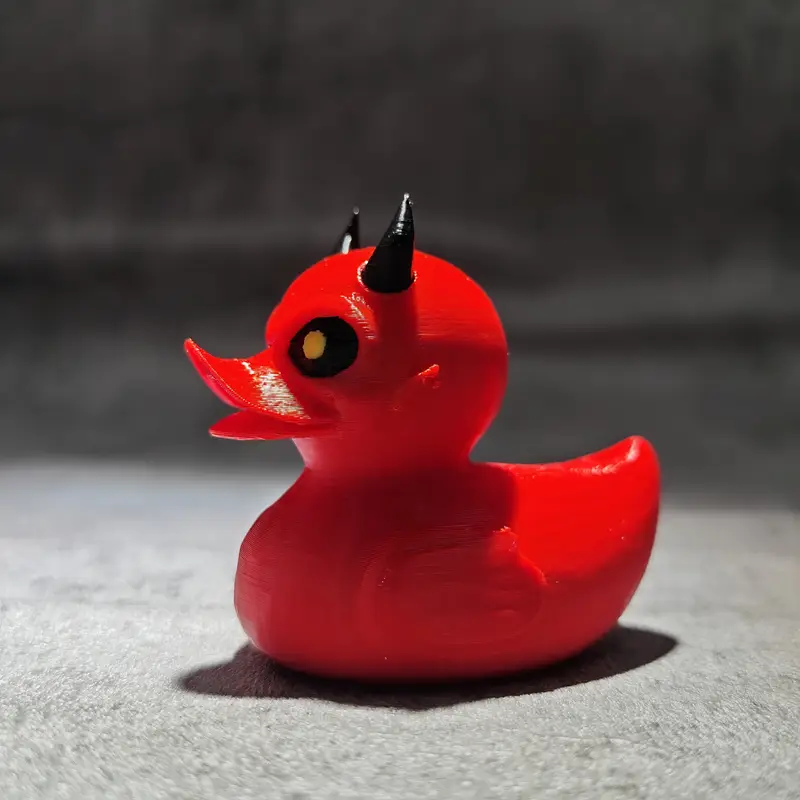 3D Printed Devil Duck Statue D - Art Craft Duck recension och pris