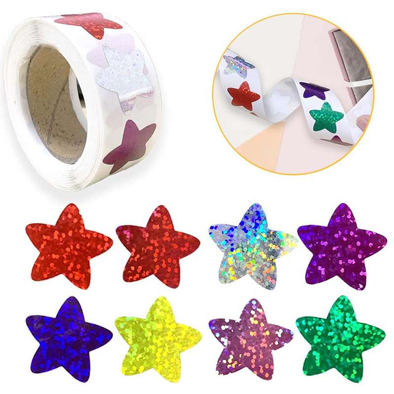 500Pcs/Roll Colorful Star Stic - School Of Art X Craft recension och pris