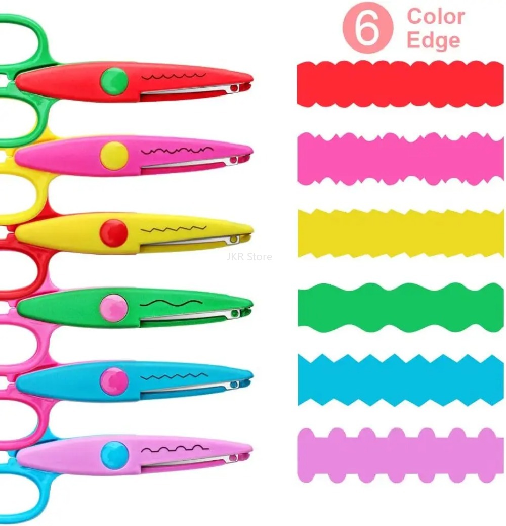 Decorative Wavy Scissors 6Pcs/ - Art Craft Using Paper recension och pris