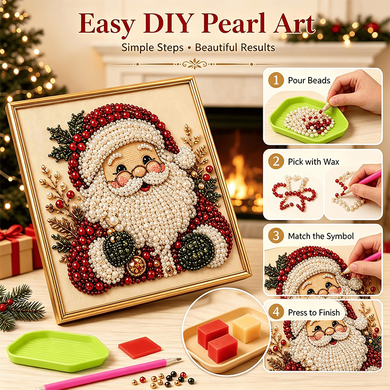Christmas 3D Pearl Art DIY Kit - Art And Craft For Xmas recension och pris