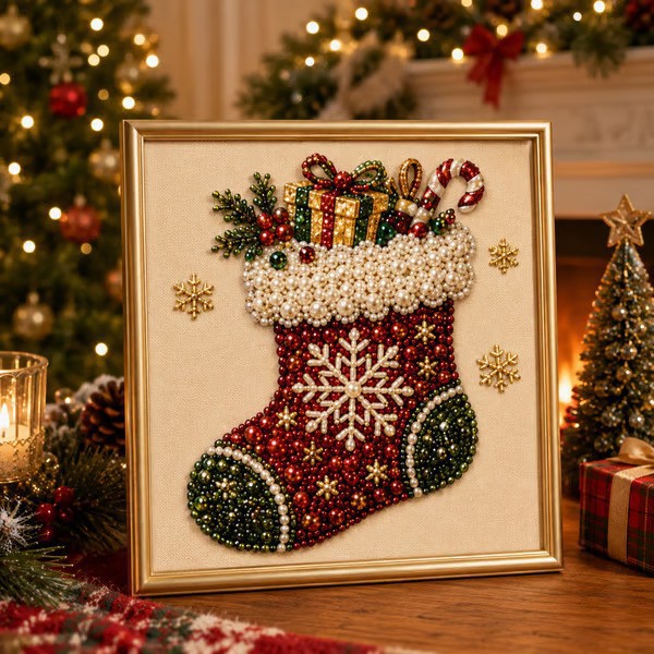 Christmas 3D Pearl Art DIY Kit - Art And Craft For Xmas recension och pris