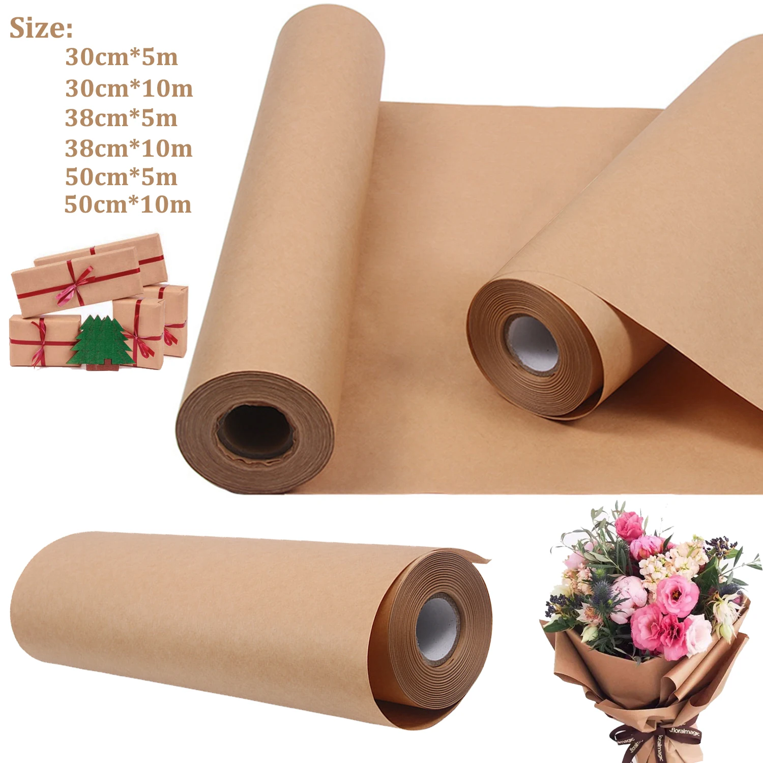 5/10m Brown Kraft Paper Roll F - Art Craft Movement recension och pris