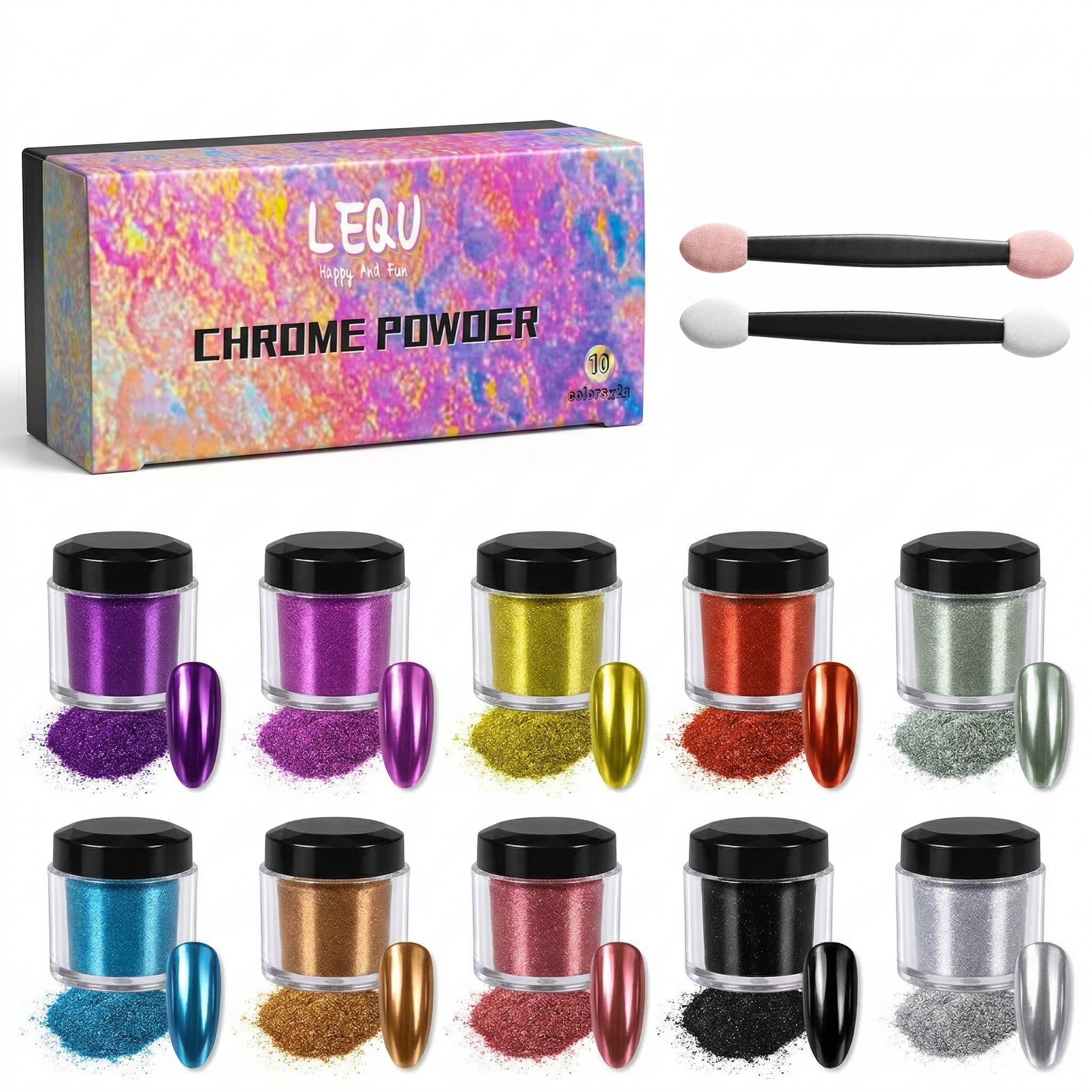 DIY 10-Color Magic Mirror Powd - Art Craft Mirror recension och pris