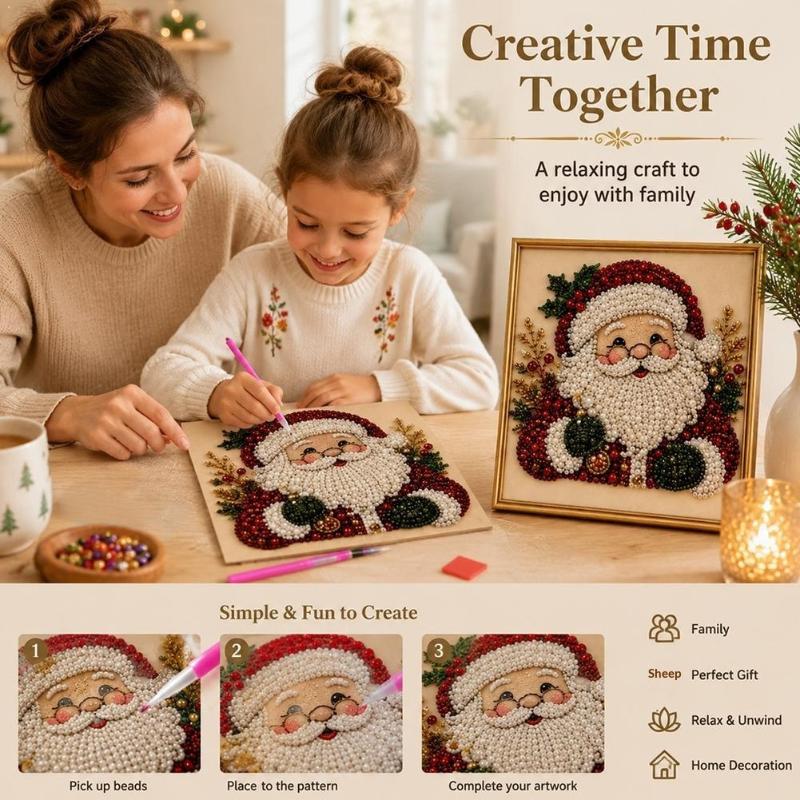 ŠChristmas Santa Claus Pearl A - Art And Craft For Xmas recension och pris