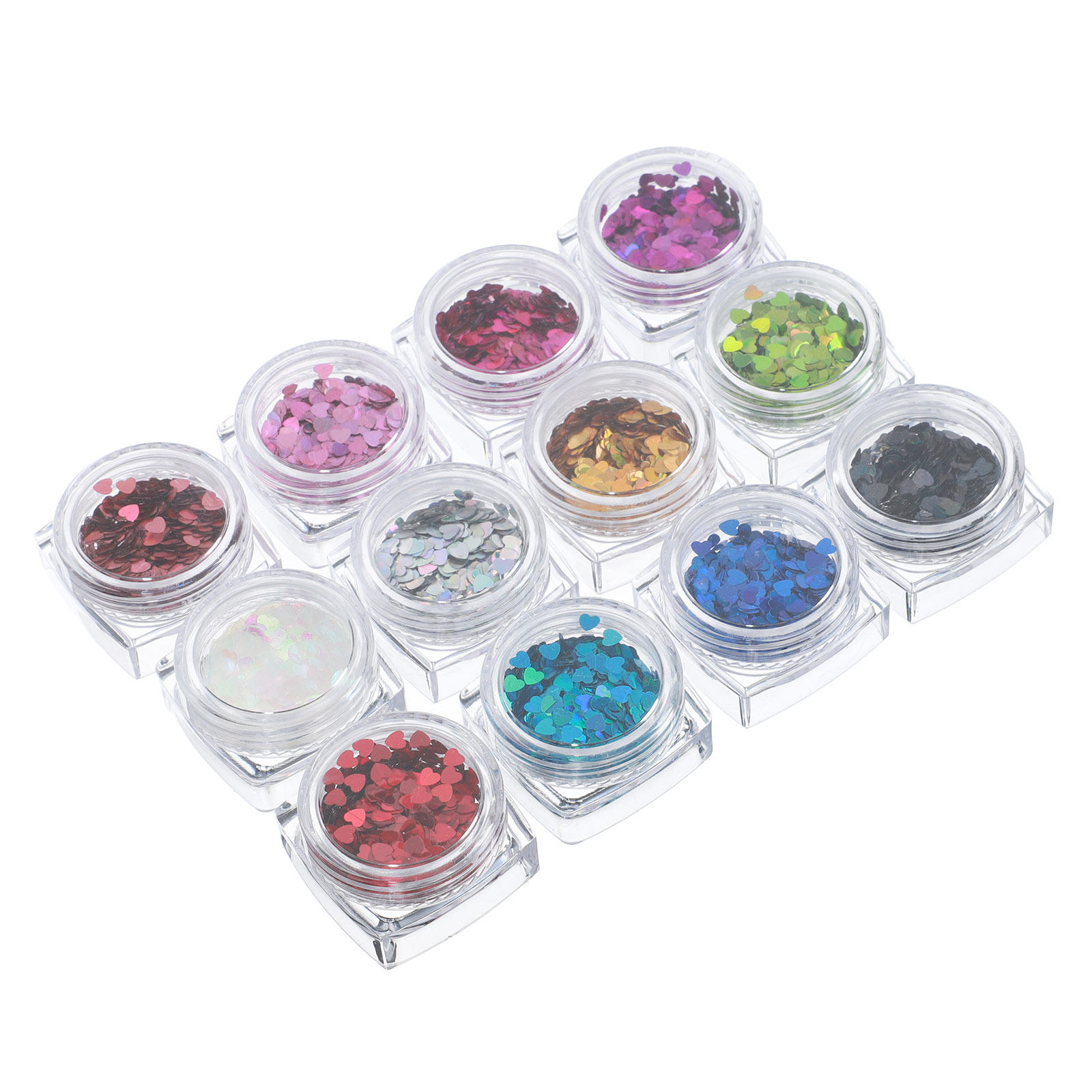 1Set Shinning Heart Nail Sequi - Art And Craft Valentine recension och pris