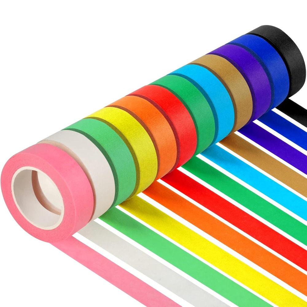 12 Rolls Colored Masking Tape  - School Of Art X Craft recension och pris