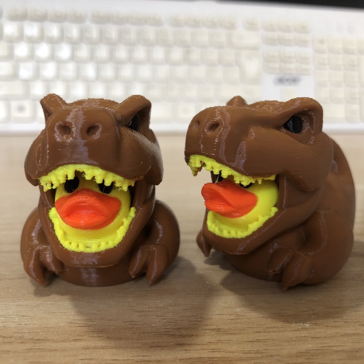 3D Printed Dinosaur Duck Statu - Art Craft Duck recension och pris