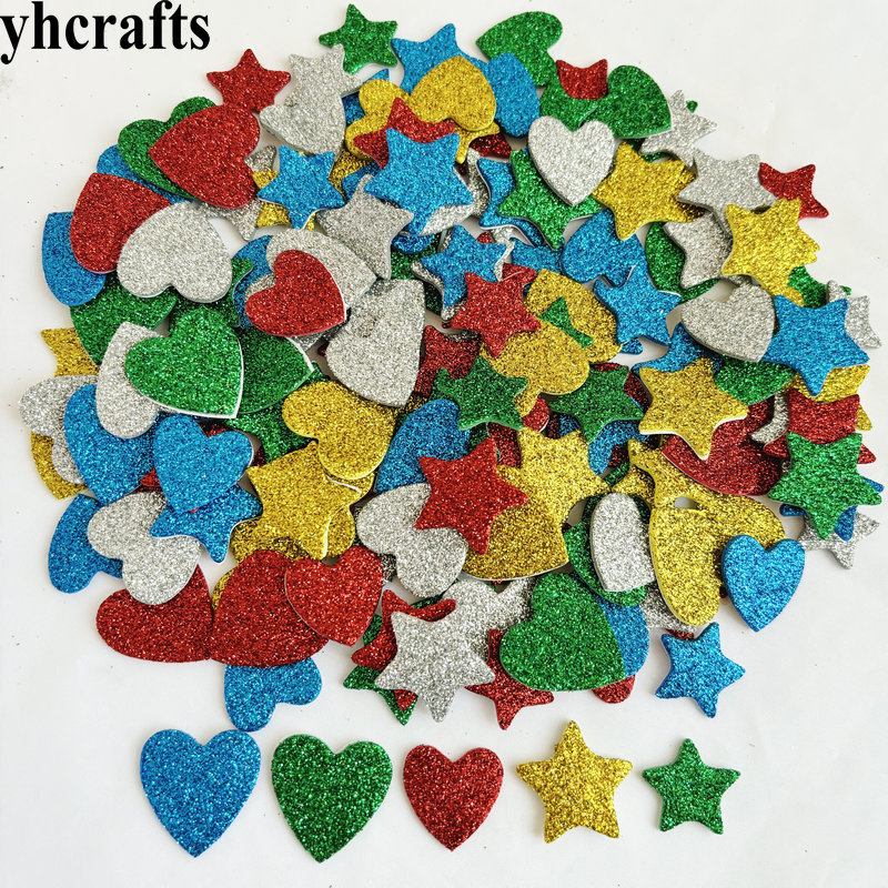 150PCS/LOT.Glitter star and he - Art And Craft For Xmas recension och pris